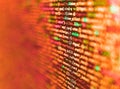 Modern web development background. Technology concept hex code digital background. Developer working on source codes on computer Royalty Free Stock Photo