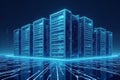 Modern Web3 Infrastructure Visualized Through a Futuristic Data Center Architecture Royalty Free Stock Photo