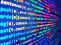 Modern web network and internet telecommunication technology. Computer digital background. Binary code digital technology Royalty Free Stock Photo