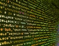 Modern web network and internet telecommunication technology. Front-end applications in the color concept. Abstract source code Royalty Free Stock Photo
