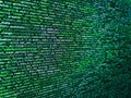 Modern web network and internet telecommunication technology. Screen of web developing code on dark background. Programmer Royalty Free Stock Photo