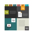 Modern website template. Colorful minimalistic option banner.