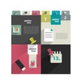 Modern website template. Colorful minimalistic option banner.