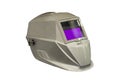 Modern of welding helmet auto darkening isolated on white background with clipping path