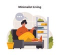 Modern wellbeing practice. Minimalist lifestyle. Simple and restrained
