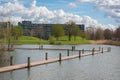 Westerpark neighbourhood in the city of Breda, view of Westertuin recreational area Royalty Free Stock Photo