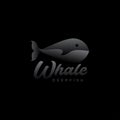 Modern whale dark abstract logo design vector graphic symbol icon illustration creative idea Royalty Free Stock Photo