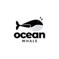 Modern whale orca minimal logo design vector graphic symbol icon illustration creative idea