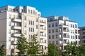 Modern white apartment houses in Berlin