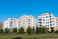 Modern white apartment houses in Berlin Royalty Free Stock Photo