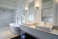Modern white bathroom Royalty Free Stock Photo