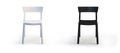 Modern white and black chairs. 3d render Royalty Free Stock Photo