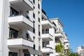 Modern white block of flats