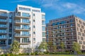 Modern white and brown apartment houses Royalty Free Stock Photo