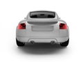 Modern white car back view Royalty Free Stock Photo