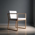 Modern White Chair: Minimalist Design With Precise Geometric Detail