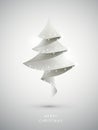 Modern white Christmas tree