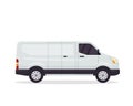 Modern White Commercial Cargo Delivery Vehicle Illustration