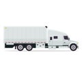 Modern White Commercial Cargo Delivery Vehicle Illustration