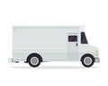 Modern White Commercial Cargo Delivery Vehicle Illustration