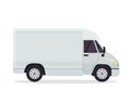 Modern White Commercial Cargo Delivery Vehicle Illustration