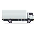 Modern White Commercial Cargo Delivery Vehicle Illustration
