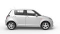 Modern White Compact Car Royalty Free Stock Photo