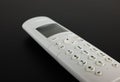 Modern white cordless digital handset Royalty Free Stock Photo