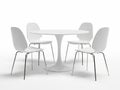 Modern white dining set with four chairs Royalty Free Stock Photo