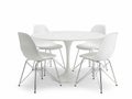 Modern white dining set with four chairs Royalty Free Stock Photo