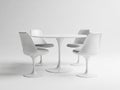 Modern white dining set with four chairs Royalty Free Stock Photo