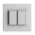 Modern White Double Light Switch on a White Background photo stock Royalty Free Stock Photo
