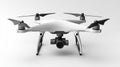 Modern White Drone with Camera Generative AI Royalty Free Stock Photo
