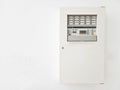 Modern White Electronic Control Panel on Clean Wall Royalty Free Stock Photo
