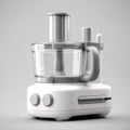 Modern White Food Processor With Brushed Aluminum Accents Royalty Free Stock Photo
