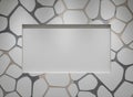 Modern White Frame Abstract Geometric Background with Copy Space Royalty Free Stock Photo