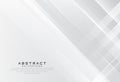 Modern white gray abstract background creative design. Trendy simple banner template graphic concept. Shiny grey geometry texture