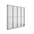 Modern White Grid Window Frame on White Background architectural Royalty Free Stock Photo