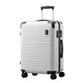 Modern White Hardshell Luggage with Combination Lock Royalty Free Stock Photo