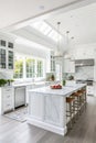 Modern White Kitchen Clean Interior Design Deco Architecture Royalty Free Stock Photo