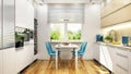 Modern white kitchen interior design Royalty Free Stock Photo