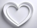 Abstract 3D Heart Shape on White Background Royalty Free Stock Photo