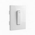 Modern white light switch on clean background Royalty Free Stock Photo