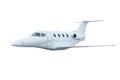 Modern white luxury executive airplane fly isolated Royalty Free Stock Photo