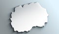 Modern White Map of Macedonia With Shadow Royalty Free Stock Photo