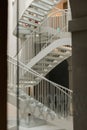 a modern white metal staircase indoors architecture minimalism