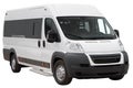 Modern white minibus. Royalty Free Stock Photo