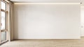 Modern white minimalist interior blank wall.