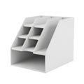 Modern white multi-tiered document organizer Royalty Free Stock Photo