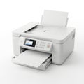 Modern white multifunction printer with flatbed scanner and automatic document feeder Royalty Free Stock Photo
